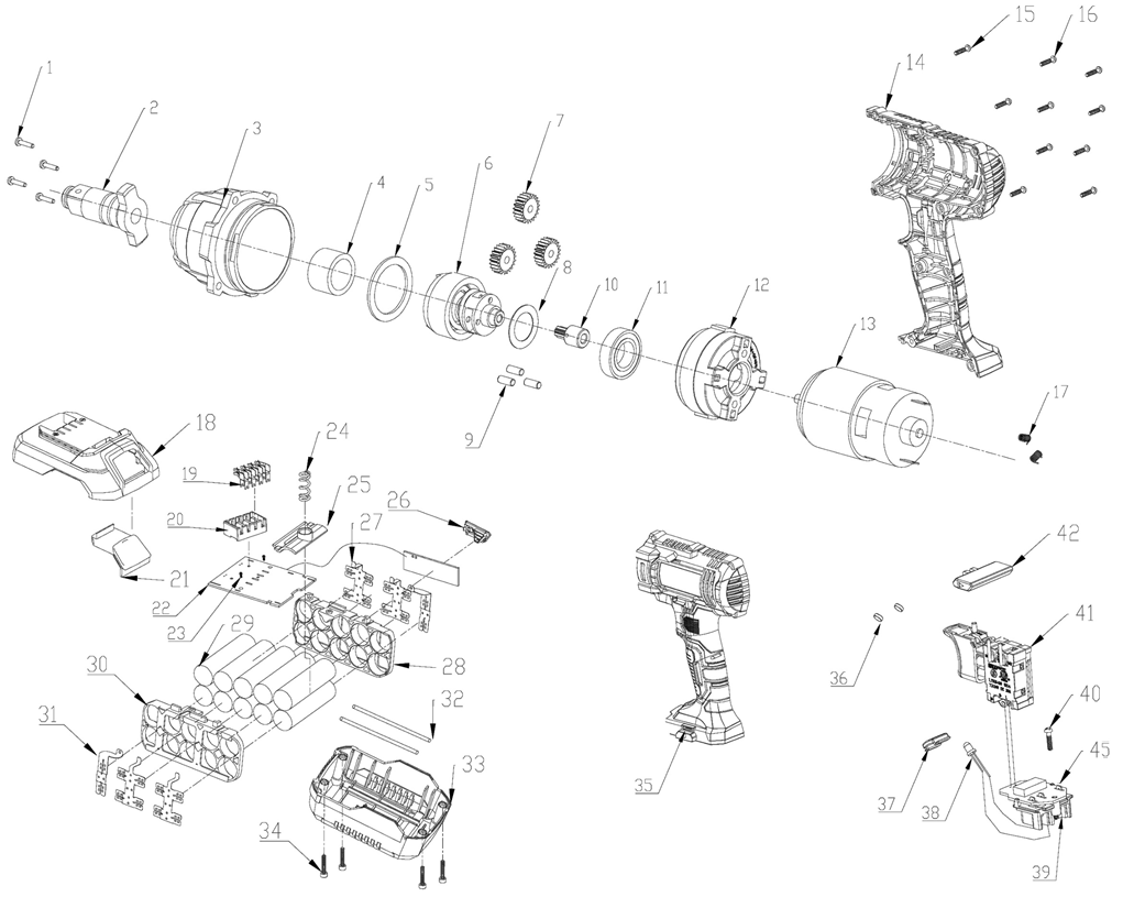 Инструмент [ГУЛ-251 К] - разборная схема